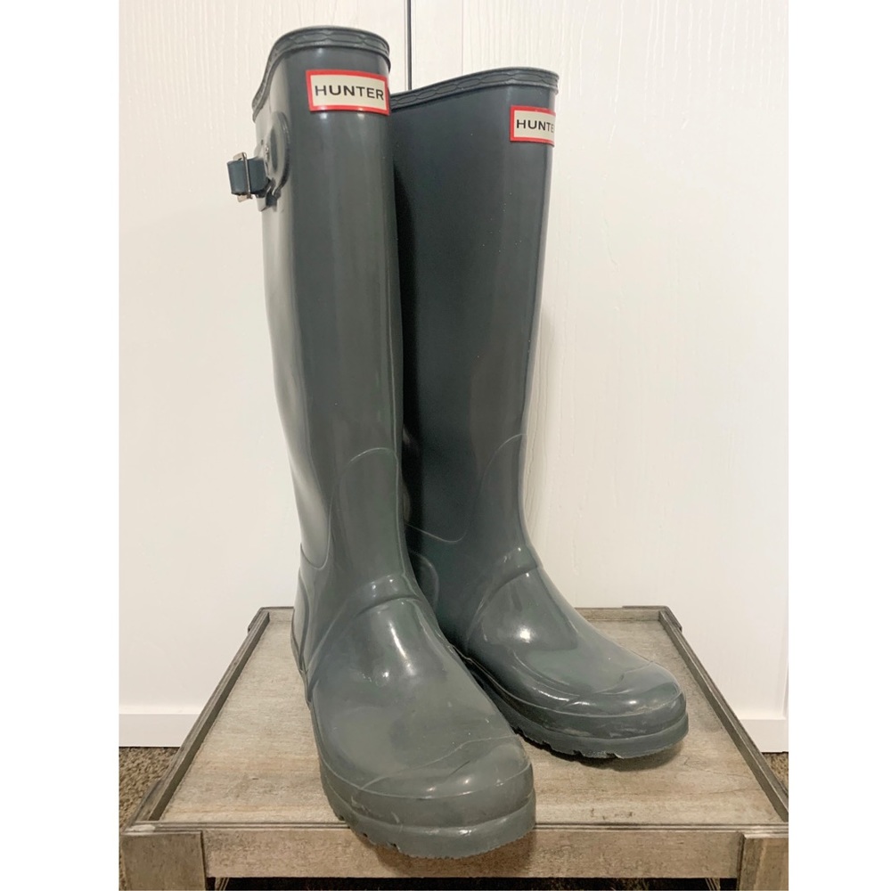Dark Grey Tall Hunter Rain Boots